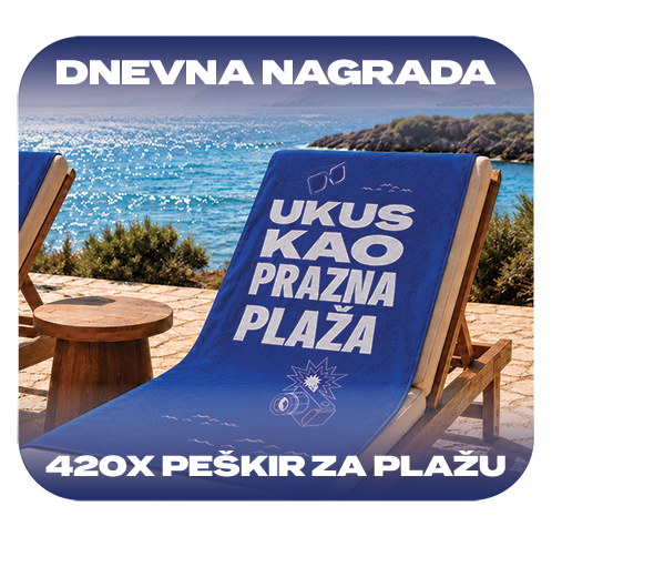 Dnevna nagrada: 420x peškir za plažu